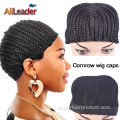 Gorra de peluca negra ajustable Cornrow para hacer peluca